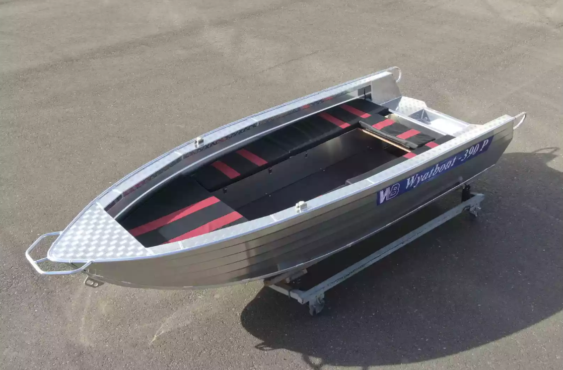 Алюминиевая лодка Wyatboat-390РМ увеличенный борт в Реутове
