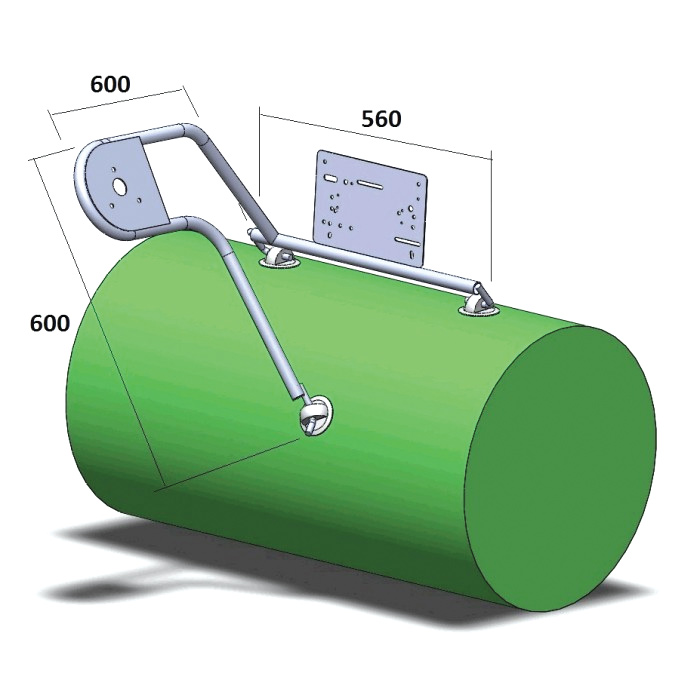 Стойка рулевая с креплением на баллон надувной лодки 25мм в Реутове
