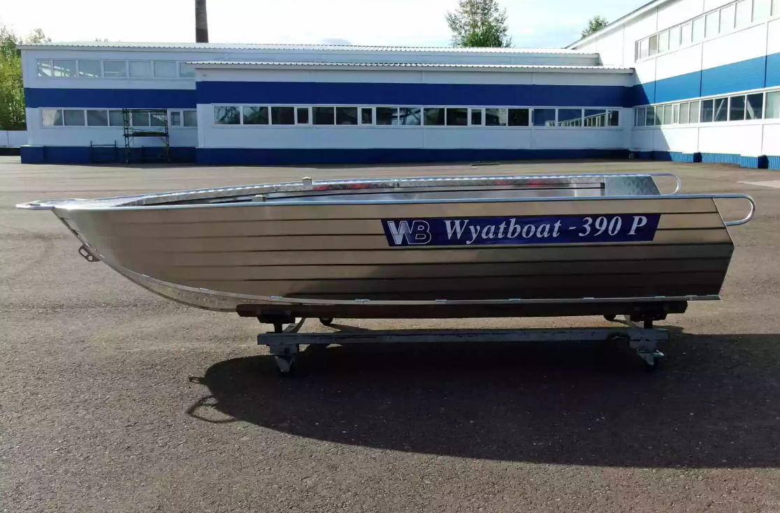 Алюминиевая лодка Wyatboat-390РМ увеличенный борт в Реутове
