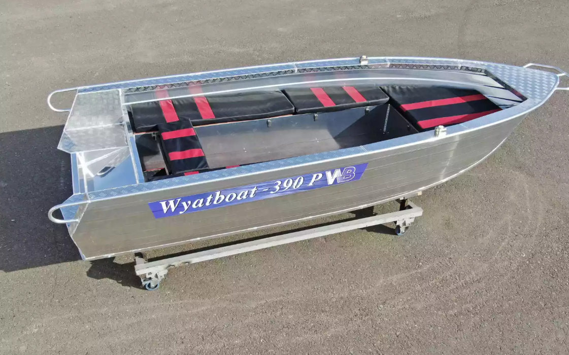 Алюминиевая лодка Wyatboat-390РМ увеличенный борт в Реутове