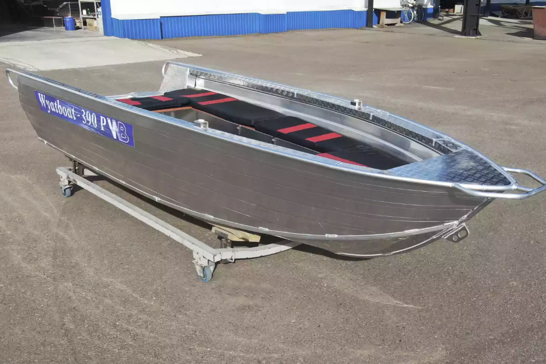 Алюминиевая лодка Wyatboat-390РМ увеличенный борт в Реутове