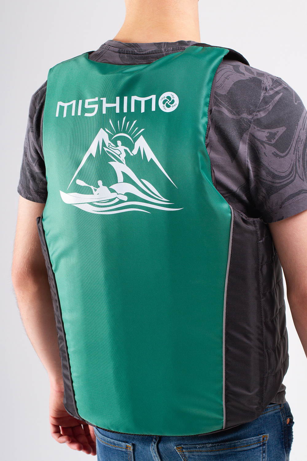 Жилет спасательный MISHIMO PRO Премиум качества Черно-зеленый в Реутове