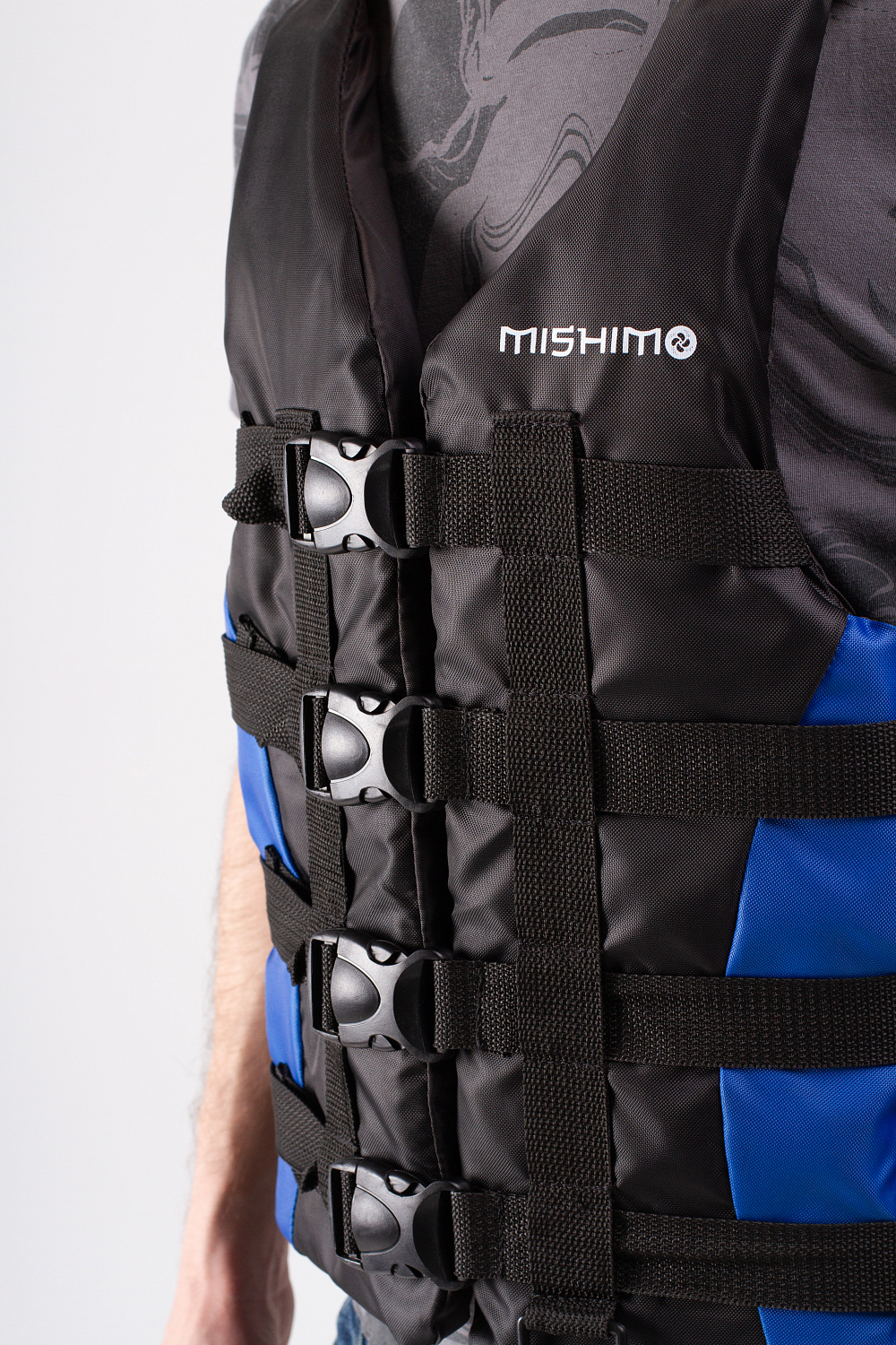 Жилет спасательный MISHIMO PRO Премиум качества Черно-синий в Реутове