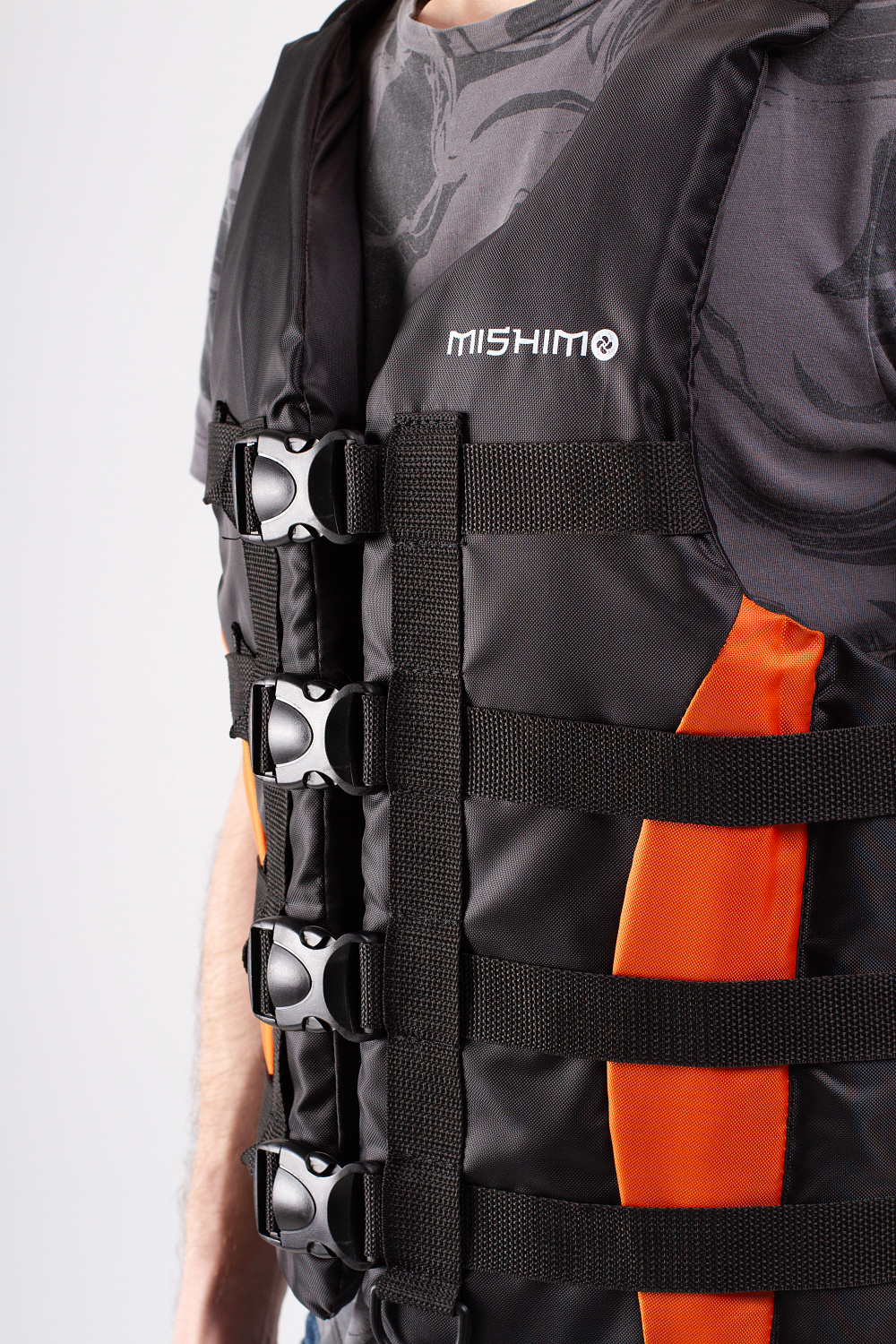 Жилет спасательный MISHIMO PRO Премиум качества Черно-оранжевый в Реутове
